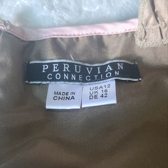 Peruvian Connection 100% Silk Crinkle Midi Dress - Picture 7 of 9